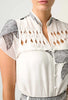 Dahlia Diamond Smock Shirt - Ivory Casablanca