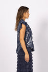 Sequin Me Blouse - Indigo