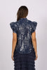 Sequin Me Blouse - Indigo