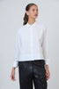 Cropped Collared Shirt - White