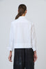 Cropped Collared Shirt - White