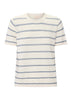 Sable Stripe Knit Tee - Pebble/Blue