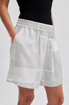 Tiarra Graphic Shorts - Vaporous White