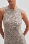 Dazzling Sequin Dress - Vintage Khaki