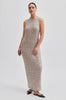 Dazzling Sequin Dress - Vintage Khaki