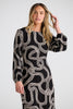 Turning Point Long Sleeve Dress - Ink Lines