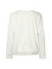 Spliced Mesh Long Sleeve Tee - White