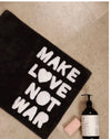 Make Love Not War Bath Mat - Charcoal/White