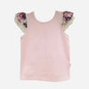 Girls Print Sleeve Top - Light Pink