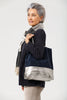 Callie Tote- Navy & Silver