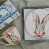 Ceramic Plate Bunny - Blue