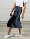 Holly Bias Skirt - Navy
