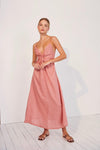 Marianna Twist Front Dress - Pink