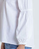 Gathered Sleeve Top - White