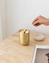 Luxury Brushed Brass Candle 350gm - Cedarleaf & Vanilla Bean