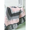 Hand crochet blanket - vintage pink