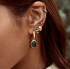 Free Form Green Agate Drop Earrings