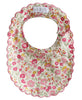 Scallop Baby Bib - Rose Garden