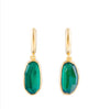 Free Form Green Agate Drop Earrings